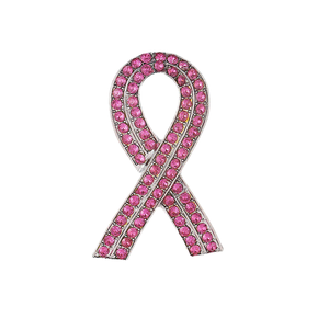 Broche en émail plaqué argent en forme de ruban rose pour la sensibilisation au <span class=keywords><strong>cancer</strong></span> du sein, badge de promotion de la <span class=keywords><strong>lutte</strong></span> <span class=keywords><strong>contre</strong></span> le SIDA, cadeau de mariage pour adolescente - Product Image 1