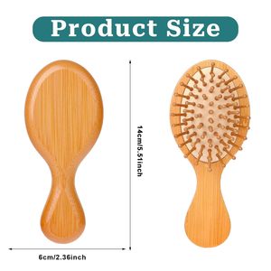 Eco Friendly Wholesale Supplier <strong>Bamboo</strong> Compact Small Hair Extensions Brush Mini Hair Detangle Brush Bulk <strong>Bamboo</strong> <strong>Hairbrush</strong> - Product Image 4