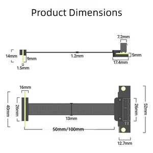 Tishric 16gbps tốc độ cao <span class=keywords><strong>PCI</strong></span>-E 4.0 3.0 1x cáp mở rộng chất lượng Trục 5cm/10cm dễ dàng cài đặt Cáp Riser máy tính linh hoạt mới - Product Image 6