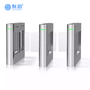 Fabrika Üretimi Metro İstasyonu Bilet Sistemi için Kanatlı Bariyer Kapısı QR Kod RFID Okuyucu Güvenlikli Çevirmeli Turnike - Product Image 1