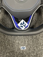 Volant en cuir semi-perforé R Line Golf 8 pour VW Volkswagen Golf 8 MK8 8R R Gti Gtd Jetta Tiguan Polo Passat CC B7 B8