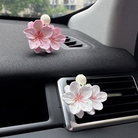 Diffuseur d'aromathérapie pour sortie de climatisation de voiture, plâtre unique à la fleur de cerisier, clip de ventilation de voiture, désodorisant