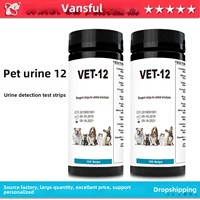 12 Ketone Blood Urobilinogen White Blood Cell Veterinary Instrument Test Strips for Pet Urine Analysis Grade Veterinary Urine