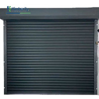 WFKimberley Écran transparent en alliage d'aluminium cristal pour porte à volet roulant pour une utilisation extérieure pour les villas commerciales d'entrée en plein air