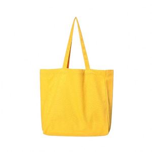 Sac fourre-tout pliable réutilisable en toile de coton uni, accessoire pratique pour la plage et le shopping - Product Image 4