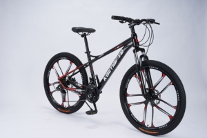 Fourche avant en acier à haute teneur en carbone 26 pouces à suspension complète vtt Cycle 21 vitesses en acier système de frein à disque de vélo de vélo pour l'aventure - Product Image 5