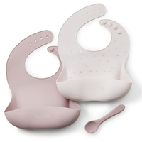 Bavoir Bébé en Silicone Imprimé Personnalisé Confortable et Doux, Sans BPA, Qualité Alimentaire, Facile à Nettoyer, Étanche