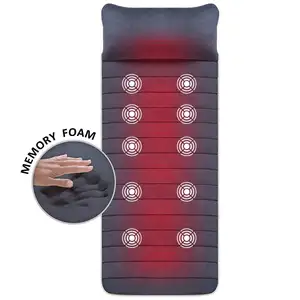 10 Vibrating Motors And 4 Heating Pads Full Body Memory Foam Baby Arthiritis Mattress Massager Mats For Massage Bed