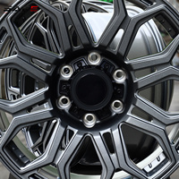 Rines de Aleación Forjada Color Gris Metálico con Diseño de Rayos Poligonales Entrelazados de 17, 18 y 20 Pulgadas 6x1397 para Toyota Tacoma Moab Pickup