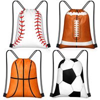 Sac de sport personnalisé avec logo pour football et basketball, en polyester 210D, en forme de ballon, blanc, avec cordon de serrage, pour événements sportifs