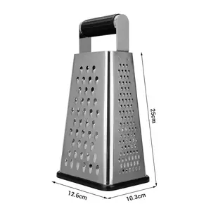 Best Seller Durable Stainless Steel 4 Sides Vegetable And Cheese Box Grater With Storage Container