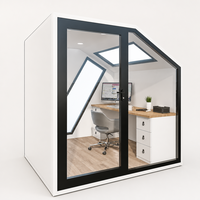 Module de bureau préfabriqué à toit incliné détachable, idéal pour jardin, bureau extérieur ou espace de travail modulaire