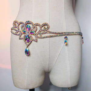 Chaîne de taille en daim strass de danse <span class=keywords><strong>orientale</strong></span> haut de gamme faite à la main exquise pour fille - Product Image 4