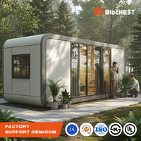 Casa Contenedor Prefabricada Móvil y Elegante Tipo Cabaña Apple para Exteriores, Ideal para Hoteles, Oficinas y Áreas de Ocio