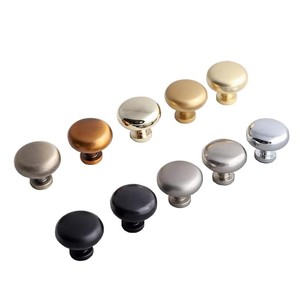 Poignée de meuble Oukali moderne, bouton de tiroir en alliage de zinc, forme champignon, nickel brossé, à trou unique - Product Image 2