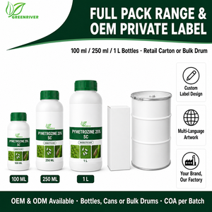 GREENRIVER Pymetrozina 25% SC <span class=keywords><strong>Insecticida</strong></span> CAS 123312-89-0 IRAC Grupo 9B Bloqueador de Alimentación - Product Image 5