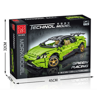 Voiture de course célèbre Mork 023016-1 blocs de construction Super rapide modèle de véhicule briques jouet d'assemblage pour garçons