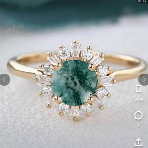 Women's <b>925</b> <b>Silver</b> Round Brilliant Cut Diamond Engagement <b>Ring</b> Flower Shape Prong Setting Classic Style - Product Image 3