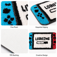 Tapis de sol floqué pour console de jeu créative, résistant à la saleté et doux, idéal pour les salles de jeux, les chambres et près du lit