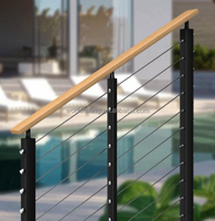 YL METAL Garde-corps de toit au design moderne, poteau en acier inoxydable, main courante de balcon, balustrade, garde-corps extérieur pour escalier et terrasse