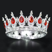 Couronne Tiara en Plastique Plaqué Or avec Strass pour Anniversaire, Mariage, Fiançailles, Accessoire Cheveux pour Enfants - Idéal Cadeau