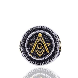 Anillo Masónico de Acero Inoxidable 316L, Altamente Pulido, Chapado en Oro de 18K, Precio de Fábrica al por Mayor - Product Image 2