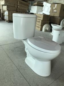 <span class=keywords><strong>WC</strong></span> de salle de bain moderne en céramique, à double chasse, à fixation au sol, à deux pièces, à siphon intégré, allongé, de l'usine de Chaozhou - Product Image 4