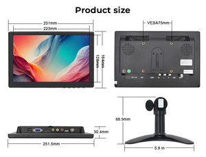 10.1 inch mini xách tay <span class=keywords><strong>LCD</strong></span> LED <span class=keywords><strong>Monitor</strong></span> với <span class=keywords><strong>BNC</strong></span> kết nối cổng thích hợp cho hệ thống giám sát - Product Image 4