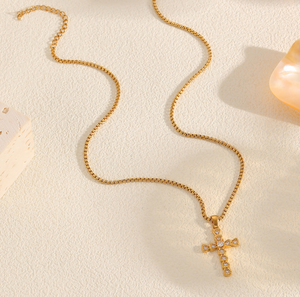 Collar de Fe Religiosa, Artículo de Alta Rentabilidad y Múltiples Ventas Internacionales, Chapado Impermeable con Retención de Color Duradera - Product Image 1