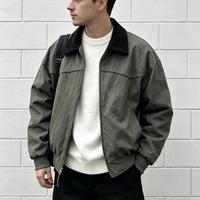 Veste de travail en toile épaisse de style rétro pour homme, fermeture éclair