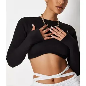 2023 Fashion Designer Sexy Hollow Out Tops Women Crop Top Shirt Ladies' Blouses Tops