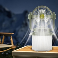Lanterne solaire de camping Brightenlux, ventilateur rechargeable Type-C IP44, 2 vitesses, lampe de tente avec crochet dissimulé
