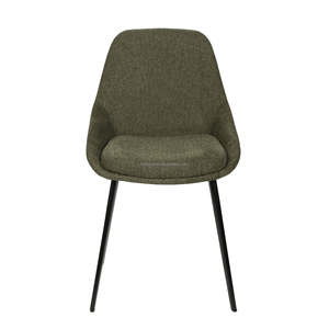 Acogedora y elegante <span class=keywords><strong>Silla</strong></span> <span class=keywords><strong>de</strong></span> comedor <span class=keywords><strong>de</strong></span> cocina <span class=keywords><strong>de</strong></span> tela verde <span class=keywords><strong>oliva</strong></span> acolchada con patas <span class=keywords><strong>de</strong></span> metal - Product Image 2