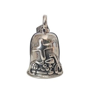 Llaveros Personalizados al por Mayor con Diseño de Motociclista, Grim Reaper, Campana Guardiana y Símbolo de Ojo Turco, de Aleación de Zinc Metálica con Forma 3D - Product Image 6