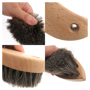 Cepillo multiusos de 150 mm con mango de madera y cerdas mixtas de crin de caballo para <span class=keywords><strong>limpieza</strong></span> de detalles en interiores de coches y cuero de ante. - Product Image 5