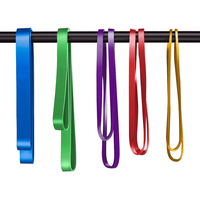 Cercle de Résistance pour Entraînement Musculaire, Dispositif de Traction, Ceinture Élastique TPE, Kit Portable de Musculation à Domicile Léger/Moyen/Heavy