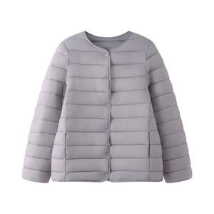 <span class=keywords><strong>Veste</strong></span> matelassée à col rond pour <span class=keywords><strong>femme</strong></span>, vêtement d'extérieur court et léger en polyester isolé - Product Image 6