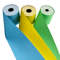Rouleaux de papier thermique fluorescent OEM couleur haute luminosité, grande douceur, longue durée de conservation pour caisses enregistreuses, étiquettes d'avertissement urgentes