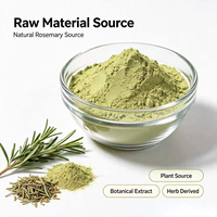 Vente en gros en vrac : Poudre d'extrait de romarin à 5% et 20% d'acide carnosique, matière première botanique naturelle pour additif alimentaire et mélange cosmétique
