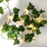 Guirlande Lumineuse Solaire Extérieure 8 Modes, 10m, 100 LED, Étanche, en Plastique, Effet Lierre Artificiel, pour Fêtes et Jardin