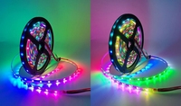 Mini bande LED RGBIC intelligente WS2812B, largeur 3mm 4mm 5mm, blanche et noire, fine et étroite, pour voiture, avion RC, modèle