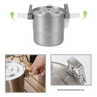 Ensemble de cuisine portable d'extérieur en acier inoxydable 304 avec bouilloire et pot suspendu pour activités de camping en Chine