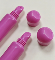 Tube de gloss à lèvres vide en PE souple, translucide givré, avec embout intérieur incliné détachable, pour emballage d'huile ou de brillant à lèvres