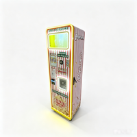 Distributeur automatique de pop-corn intelligent avec éclairage LED couleur, pour espaces intérieurs, sans surveillance.