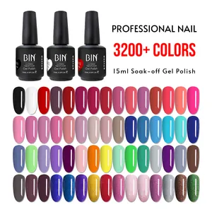 BIN 3200 Colors Professional Nail Supplies soak off gel polish Custom Private label Color uv/led lamp uv Lasting nail polish