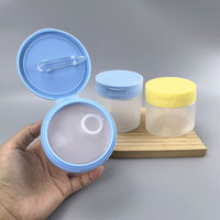 Pot cosmétique personnalisé en plastique PET dépoli mat de 200 ml, 300 ml, 350 ml pour gommage corporel, tonique, crème et coton, avec pince à épiler