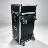 Boîte de transport pour microphone OEM ODM personnalisée, antichoc, en aluminium rigide, avec intérieur en mousse prédécoupée et roulettes robustes