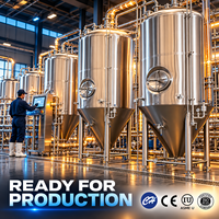 Fermenteur conique en acier inoxydable sur mesure à haute efficacité avec chemise de refroidissement pour la brasserie commerciale