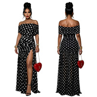 Nouvelles robes de soirée longues élégantes, fente haute, robe de soirée sexy maxi