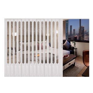 Porta scorrevole a soffietto in PVC con pannello PS in acrilico con pannelli a onde-porta a soffietto a fisarmonica - Product Image 1